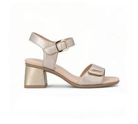 Remonte Women's Leather Sandal Block Heel D1K54, gold, 6 UK