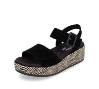 Remonte D1N54 Womens Strappy Sandals Loose Sole, Black, 4 UK