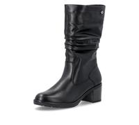 Remonte D2A79-00 Women's Ankle Boots Smooth Leather Black Size 10 | Width F 1/2, zip, block heel, velvet velour lining, replaceable footbed