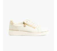 Remonte D2E00 Womens Leather Lace-Up Comfort White Combination Casual Trainers