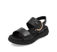 Remonte D2K50-00 Ladies Black Leather Touch Fastening Sandals (Black, UK Footwear Size System, Adult, Women, Numeric, Medium, 5)