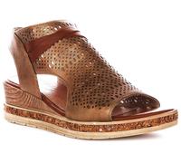 Remonte D3075-60 Laser Cut Gladiator Wedge Sandal Golden Soft Womens UK 3 - 8