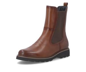Remonte D3S70-24 Women's Ankle Boots Smooth Leather Brown Size 11 | Width H, zip, platform, velvet suede lining, replaceable footbed