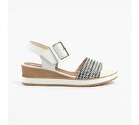 Remonte D6453 Womens Leather Buckle Breathable Casual White Combination Sandals