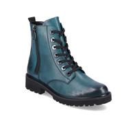 Remonte D8671 women's petrol blue leather lightweight biker ankle boots