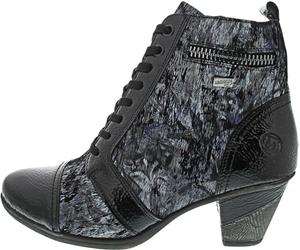 Remonte D8797 navy blue patent Victorian style granny boots