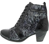 Remonte D8797 navy blue patent Victorian style granny boots (black blue, UK Footwear Size System, Adult, Women, Numeric, Medium, 8)