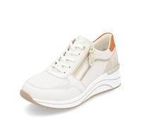 Remonte Glossy D0T10-80 Womens Fashion Trainers Off White Wide Fit 5