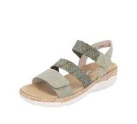 Remonte Green Hook & Loop Sandals for Ladies | Remonte R6861-52 Colour: Green, Size: EU 38 / UK 5