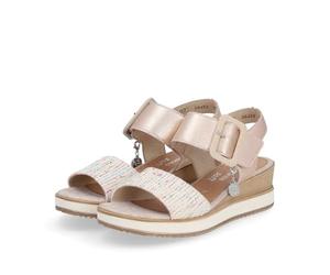 Remonte Ladies D6453-31 Pink Metallic Leather Adjustable Sandals - 5 UK 38