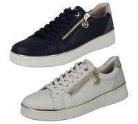 Remonte Ladies Remonte Everyday Casual Leather Trainers D2E00 - White Combination (81) - UK 6