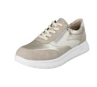Remonte Ladies Remonte Extra Wide Vegan Trainers With Side Zip D2V02 - Beige Combination - UK 7.5