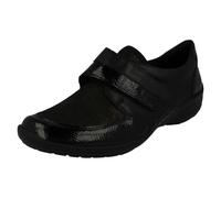 Remonte Ladies Remonte Hook And Loop Wide Fitting Shoes R7600 - Black 03 - UK 6