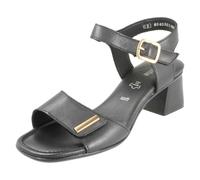 Remonte Women's Leather Sandal Block Heel D1K54, black, 7.5 UK