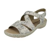 Remonte Ladies Remonte Slingback Sandals D7642 - Silver/Platinum - UK 6.5