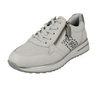 Remonte Ladies Remonte Wedge Sole Trainers D1G00 - White Combination 80 - UK 6.5