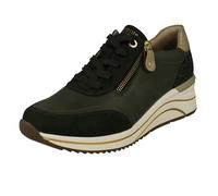 Remonte Ladies Remonte Wedge Trainer D0T00 - Green Combination - UK 6