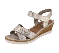 Remonte Dorndorf Wedge Sandal R6252 – Women's Leather White Gold 91 UK 7.5