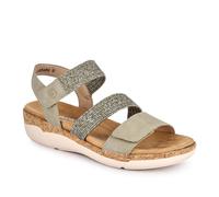 REMONTE Leather Dual-Fastening Sandals - Size 6