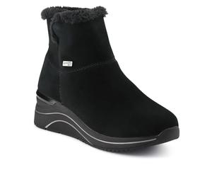 REMONTE Leather Wedge-Heel Ankle Boots - Size