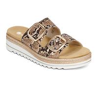 Remonte D0Q66-25 Bily Big Buckle Taupe multi Womens Slide Sandals in a Plain Man-made in Size 37