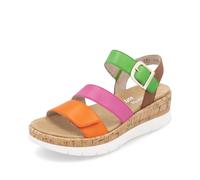 Remonte Multi Hook & Loop Sandals for Ladies | Remonte D2P50-90 Colour: Metallic, Size: EU 40 / UK 6.5