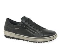 Remonte Women Lace-Up Shoes D0700, Ladies Casual lace-up Shoes,Trainer,Sneakers,Removable Insole,Water Repellent,remonteTEX,Laces,Schwarz,38 EU / 5 UK