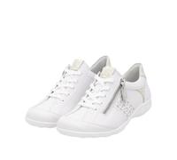 Remonte R3404 Leather Lace Up Casual Shoes, White, Women, Size 6 | UK Footwear Size System, Medium Width