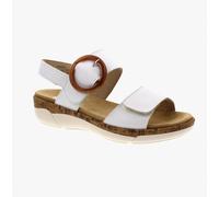 Remonte R6853 Womens Leather Slip-On Breathable Casual White Sandals
