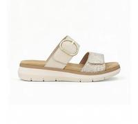 Remonte Remonte D2K57 Womens Cross Strap Sandals White/Gold - UK 8 - Light Brown