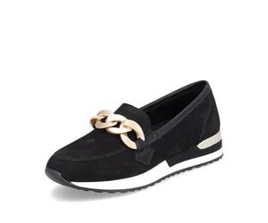 Remonte Rene Womens Slip On Shoes 5 UK Black Nubuck