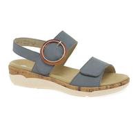 Remonte R6853-14 Ladies Blue Hook & Loop Sandals Size: EU 38 / UK