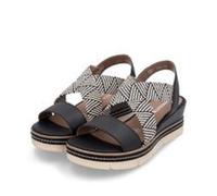 Remonte Sandal Sandals Leather Black Beige D2L54