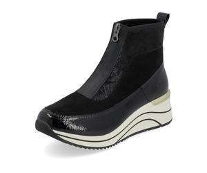 Remonte Women Ankle Boots D0T71, Ladies Platform Ankle Boots,Removable Insole,Low Boots,Half Boots,Platform Boot,Boot,high,Schwarz,37 EU / 4 UK