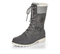 Remonte Women Boots D8474, Ladies Winter Boots,Removable Insole,Water Repellent,remonteTEX,Laced Boots,Water Repellent,tex,Lined,Warm,grau Kombi,38 EU / 5 UK