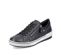 Remonte Women Lace-Up Shoes D0700, Ladies Casual lace-up Shoes,Trainer,Sneakers,Removable Insole,Water Repellent,remonteTEX,Laces,Schwarz,38 EU / 5 UK
