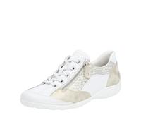 Remonte R3410-81 Livzipa White Gold Womens lacing shoes in a Plain Leather in Size 36