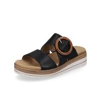 Remonte Women Sandals D0Q51, Ladies Slippers,Removable Insole,Slip-on Shoes,Leisure Shoes,Open wrap-up,Schwarz,39 EU / 6 UK