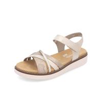 Remonte Women Sandals D2058, Ladies Classic Sandals,Removable Insole,Sandal,Summer Shoe,Comfortable,Metallic,39 EU / 6 UK