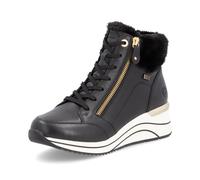 Remonte D0T77-02 Ranfu Wedge Tex Black leather Womens Hi Tops in a Plain Leather in Size 40