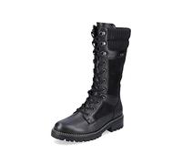 Remonte Black Calf High Lace Up Flat Waterproof Boots 5 UK Black