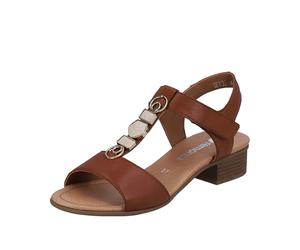 Remonte Women's D0p52 Heeled Sandal, Nutmeg Musmeg Shell 24, 7.5 UK