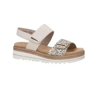 Remonte Women's D0Q59 Wedge Sandals, Beige, 42 EU