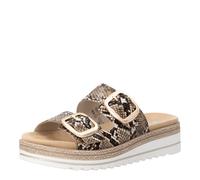 Remonte D0Q66-25 Bily Big Buckle Taupe multi Womens Slide Sandals in a Plain Man-made in Size 39