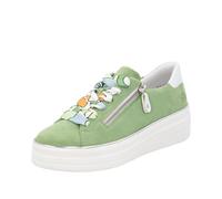 Remonte Women's D1C06 Low Trainers, Green, 38 EU, Green, 6 UK