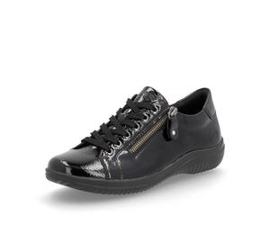 Remonte Womens D1E03-01 High-Shine Lace-Up Trainers 8 UK Black