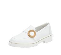 Remonte Women's D1h00 Loafer, White 80, 4 UK