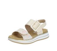 Remonte Women's D1j53 Strappy Sandals, White Multi Porcelain 60, 5 UK