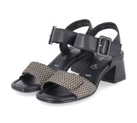 Remonte Women's D1k51 Strappy Sandals, Black, 4 UK