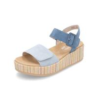Remonte Blue Hook & Loop Sandals for Ladies | Remonte D1N54-12 Size: EU 38 / UK 5, Colour: Blue